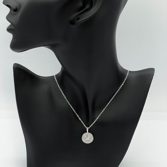 Swarovski Jewelry - Swarovski Silver-Tone Crystal Plated Classic Pendant Necklace with Clear Swarovs